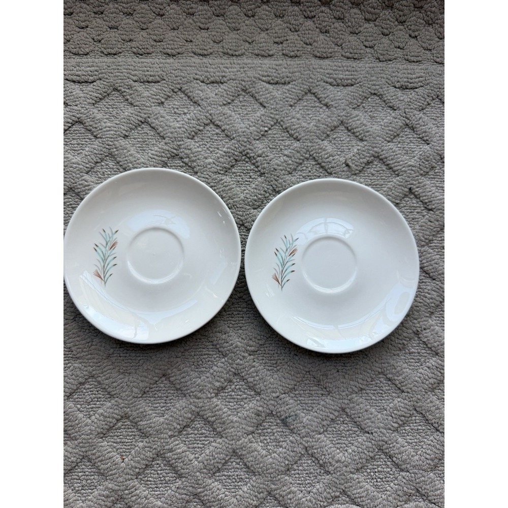 Vintage Taylor Smith & Taylor Fortune SAUCERS Set of 2 USA